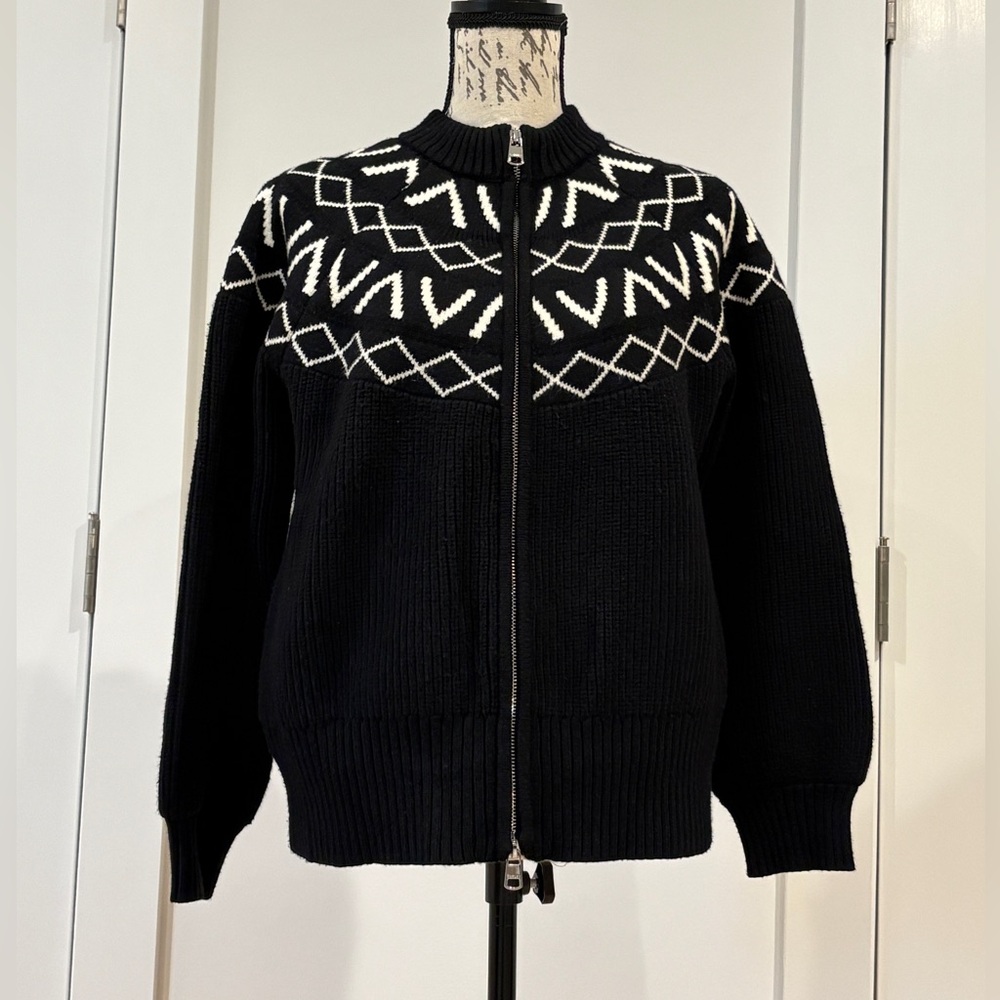 Varley Alys Fair Isle knit jacket x small